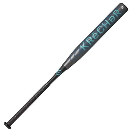 Worth Krecher Softball Bat Quad Comp Composite 2 1/4 Inch, Silver Turquoise Black, 0.5 oz