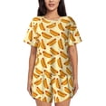 thumbnail image 1 of Balery Hot Dog 3 Conjunto de Pijama para Mujer con Estampado, Dos Piezas de Manga Corta y Shorts, Ropa de Dormir Suave con Cuello Redondo y Bolsillos-Medium, 1 of 6