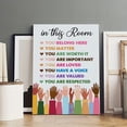 thumbnail image 4 of Inspirational Diversity Wall Art in This Room Watercolor Canvas Painting Prints for Classroom Office Wall Decor-1 Poster Wrapped Wooden Frame Wall Decor,Canvas Wall Art for Living Room,Bedroom,Office, 4 of 6