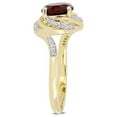 thumbnail image 5 of 2.14 Carat (Ctw) Garnet and White Topaz Ring in Yellow Plated Sterling Silver, 5 of 5