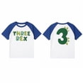 thumbnail image 1 of SUXIAN T-shirts pour Enfants T-Shirt Décontracté à la Mode pour Enfants à Lettres Col Rond T-Shirt à Manches Courtes Haut T-Shirt à Imprimé de Lettres Col Ras du Cou T-Shirt pour Enfants Bleu Marine 6-7 Ans, 1 of 2