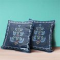thumbnail image 3 of Amrita Sen Designs CAPL750BrCDS-ZP-26x26 26 x 26 in. Mughal Buta Broadcloth Indoor & Outdoor Zippered Pillow - Blue & Brown, 3 of 4