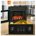 thumbnail image 5 of 24" Electric Fireplace, Freestanding Heater with Realistic Flame Effect, 1500W Space Heater, Black, 5 of 9