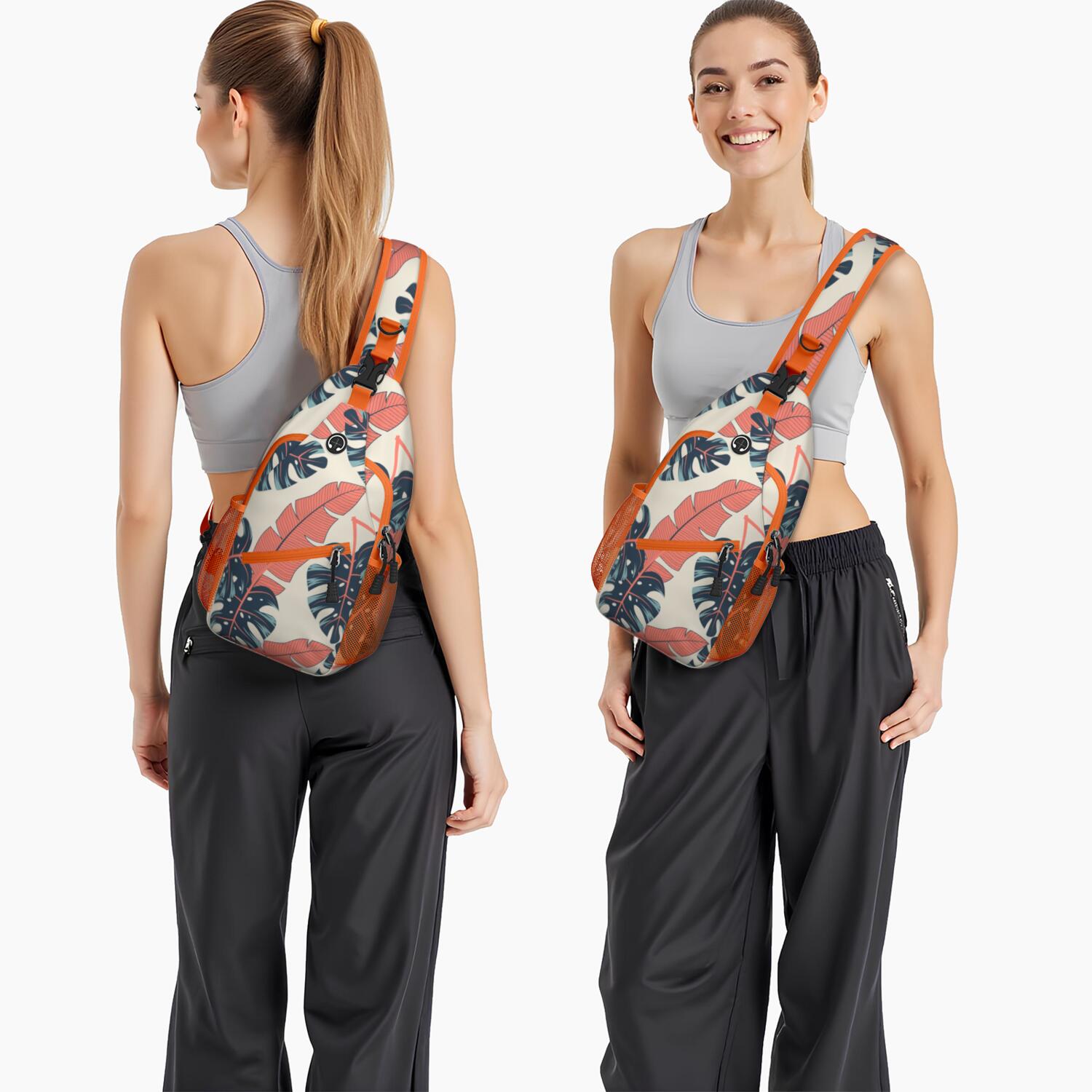 Aloha Hawaiian Sling Backpack for Travel and Hiking  display picture 2