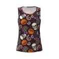 thumbnail image 4 of Lsque Halloween With Skull Printed Workout Tank Tops for Women, Athletic Sports Tank Tops, Compression Sleeveless Dry Fit Shirts,Sleeveless Yoga Shirt-XX-Large, 4 of 9