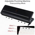 thumbnail image 4 of 6-hole desktop hole, a5 ring binder hole hole adjustable distance organizer ring binder, 4 of 5