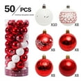 thumbnail image 1 of SAYOO Christmas Ball Ornaments Set 50 Pcs Xmas Shatterproof Hanging Ball Plastic Decorative Balls for Xmas Tree Holiday Party Wedding (50pcs,2.36inches, Light Blue White), 1 of 1