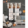 thumbnail image 3 of Halloween Valances for Windows WizardOwl Window Curtain Rod Pocket Jack-O-Lantern Pumpkin Holiday Window Treatment Decor Valances for Kitchen Living Room Bedroom 42x12in, 3 of 7