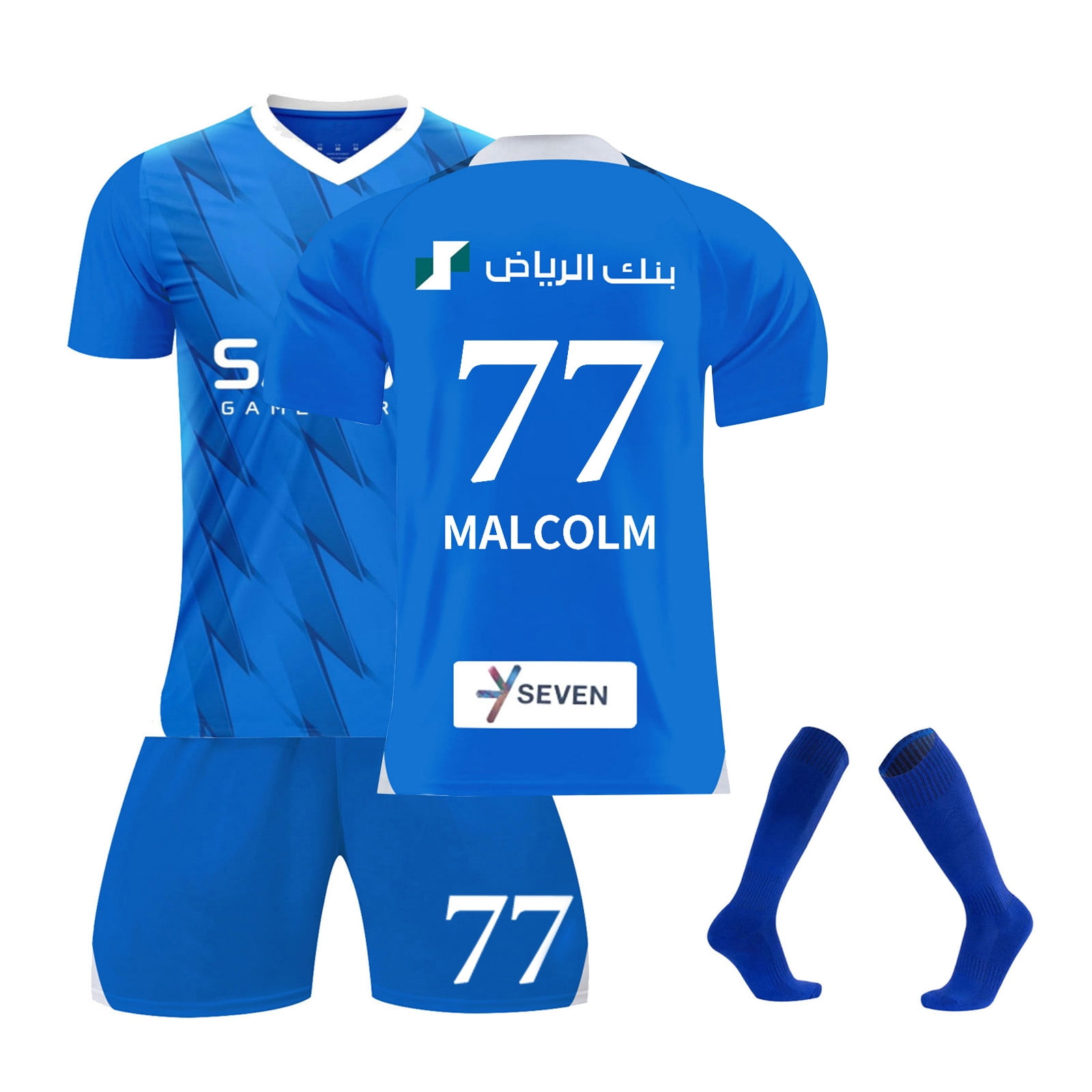 SEAYI 2324 Al Hilal SFC Soccer Jerseys, Number #77 MALCOLM Printed