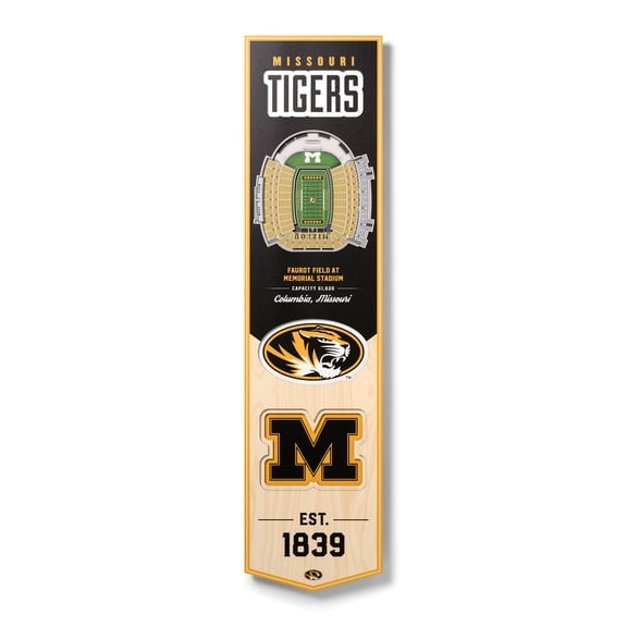 Missouri Tigers 8'' x 32'' 3D StadiumView Banner