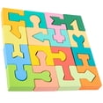 thumbnail image 1 of 1 set of Shape Matching Building Blocks Puzzle Assembly Toy Wooden Building Blocks, 1 of 9