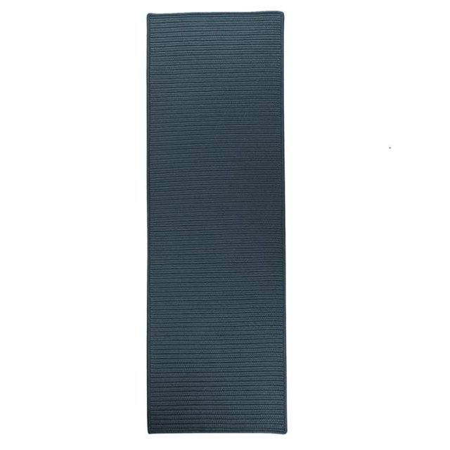 Colonial Mills Rug RT57R028X156S 2 ft. 4 in. x 13 ft. Reversible Flat-Braid Rectangle Runner Cobalt Blue