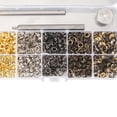 thumbnail image 1 of 4mm Grommet Eyelet Kit 4 Colors 280 Sets Grommets Eyelets with 3 Pieces Install Tool Kit Eyelets Tool Kit for Decorating-KEEW, 1 of 4