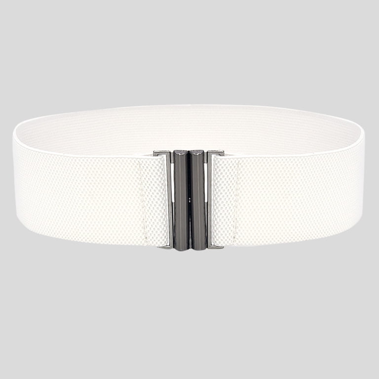 WTXUE Stretch Belt, Buckle Stretch Dress Belt Lady Elastic Waist Wide Belts  Women Wide Fashion Belt, 2# White - Walmart.com