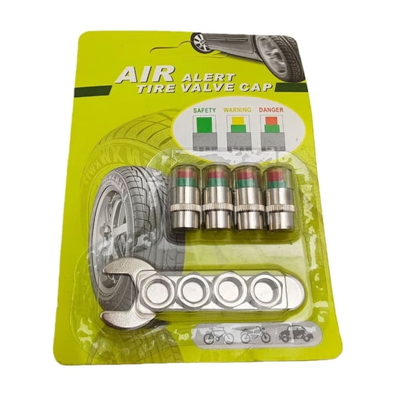 Zeiwohndc Car Tire Pressure Monitoring Caps Visual Alert Tyre Pressure Monitor Valves
