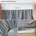 thumbnail image 5 of PHF Bamboo Bed Sheet Sets, 4 Pieces Queen Silky Soft Bedding Sheets, 1800 Thread Count 16 Inch Deep Pockets, Grey, 5 of 8