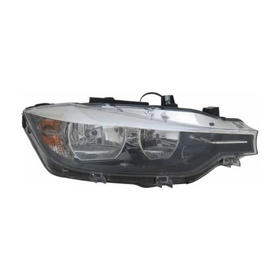 For BMW 340i xDrive/330i 2017 2018 Headlight Passenger Side | Plastic | Clear Lens | Black Housing | Replacement For BM2519166 | 63117365600, 114-60634R