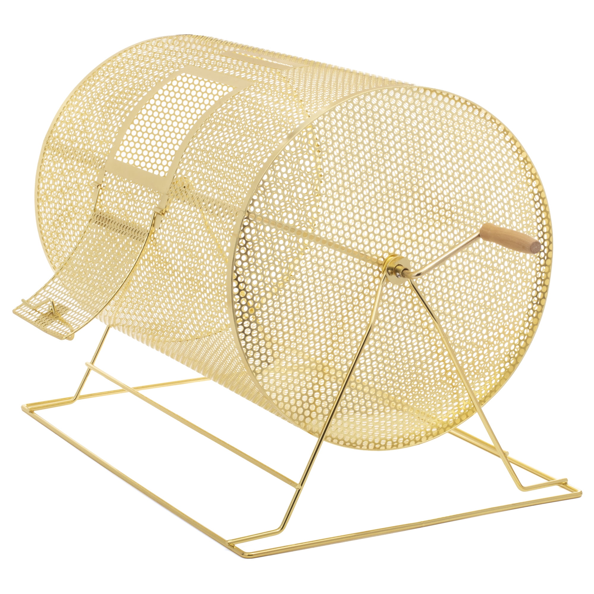 Midway Monsters Medium Brass Raffle Spinning Drum for Ticket Stubs