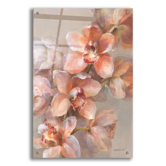 Epic Art 'Delicate Orchid 1' by Danhui Nai Acrylic Glass Wall Art, 24" x 36"