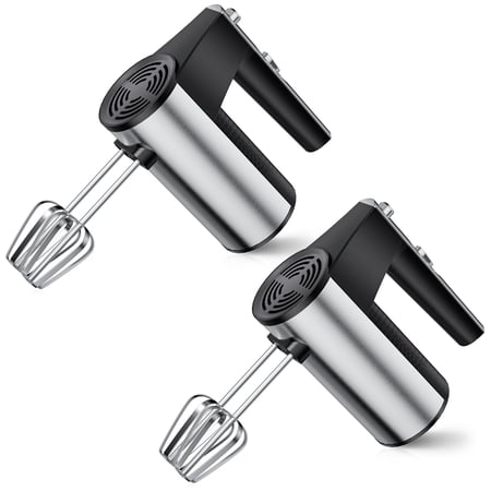 TINANA 5 Speed Hand Mixer Electric Handheld, Cookie Mixer with Turbo Boost, Food Beater for Kitchen Baking Cakes, Eggs, Cream, 2pcs