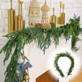 thumbnail image 2 of 5.9 Ft Artificial Norfolk Pine Garlands, Real Touch Winter Pine Garland, Green Artificial Greenery Garland for Table, Mantle, Wall, Indoor, Outdoor Christmas Decorations, 2 of 8