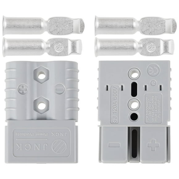 2Pcs 120 Amp Anderson Style Plug with 4 Terminals Anderson Power Plug Durable Premium Anderson Style Plug Connectors Battery Quick Connector Kit for Solar Dual Battery Trailer