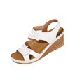 thumbnail image 2 of Mareep Women's Sandals Women's Fashion Casual Spring And Summer New Solid Color Round Toe Open Toe Wedge Sandals Women's Sandals Clearance Exquisite Gift, 2 of 4