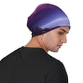 thumbnail image 4 of Naloa Purple Moon Tree Night Sky Soft Beanie Hat, Knit Beanie Daily Beanie in Fine Knit for Women Men Winter Travel, Outdoor, 4 of 7