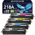 thumbnail image 1 of Paquete de 4 cartuchos de tóner ZIPRINT 218A con chip para HP 218X, 1 of 9