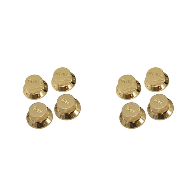 Guardoinrt Electric Guitar Potentiometer Caps Parts Volume Knob Enjoyable String Instrument Plastic Tone Button Professionals Gold 2T2V 2Set