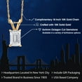 thumbnail image 2 of Gem Stone King 10K Yellow Gold Lab Grown Diamond Pendant Necklace for Women | 0.65 Cttw | Gemstone April Birthstone | Emerald Cut 6X4MM | DEF Color | VVS-VS Clarity | With 18 inch Chain, 2 of 6