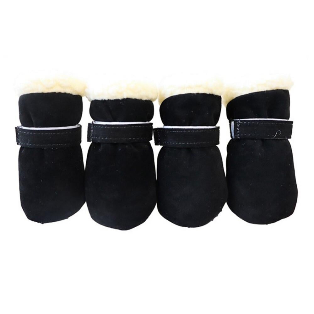 4pcs/set Super Warm Pet Dog Cat Shoes Dog Boots Winter Puppy Cat Rain