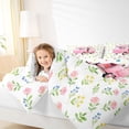 thumbnail image 3 of Erosebridal Kids Happy Camping Twin Comforter Sets 3-Piece,Kawaii Pink Flowers Car Bedding Set for Boys Girls,Ultra Soft Home Decor, 3 of 6