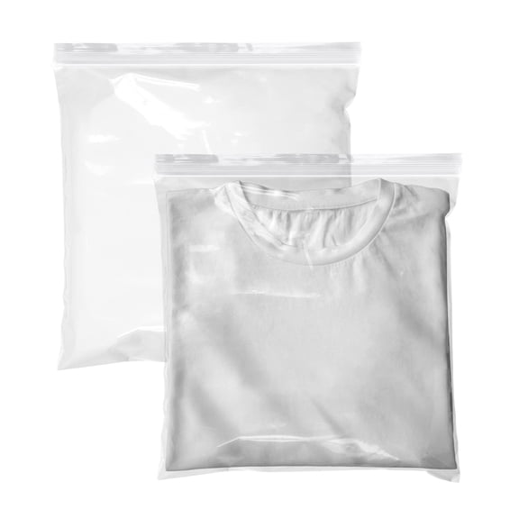 Clear Polyethylene Zipper Bags, 6 mil Heavy Duty Seal Top, 500 Count, 12 x 12 in