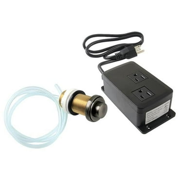 3.75 in. Trimscape Dual Outlet Garbage Disposal Air Switch Kit, Black Stainless