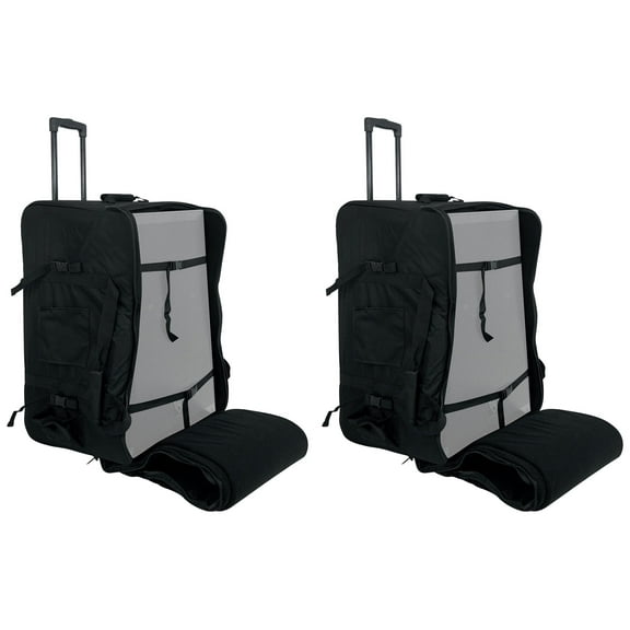 2) Rockville SB15 v2 Rolling Travel Bags Wheels 4 Most 15" DJ PA Speakers Stands