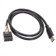 1Pcs USB 9Pin to USB Type C Cable for Computer Motherboard to USBC ...