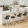 thumbnail image 3 of HOOBRO Height Adjustable Rolling Stool with Low Back, 360° Rotating, Black, 3 of 12