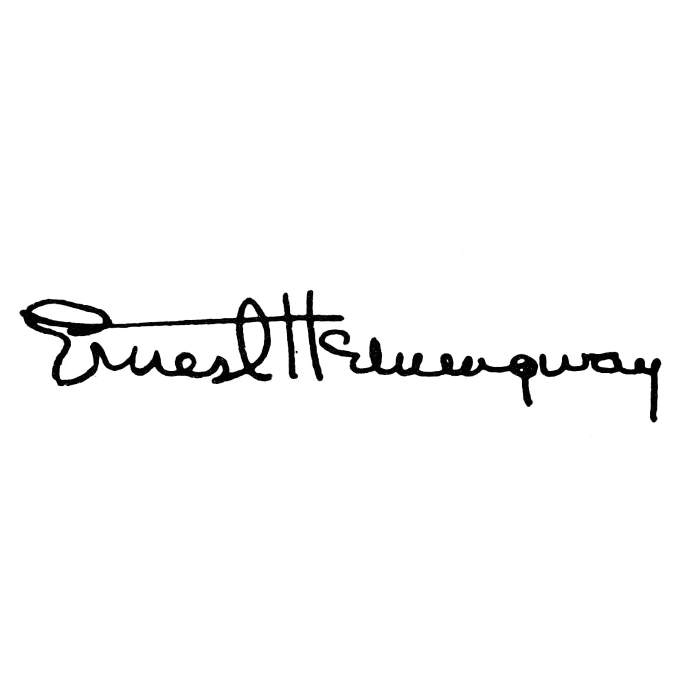 Ernest Hemingway /N(18991961). American Writer. Autograph Signature