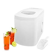 Angel Canada Glacier White Countertop Portable Compact Ice Maker with ice scoop, Ice Cube Machine, for Home Office Party, Boat RV
