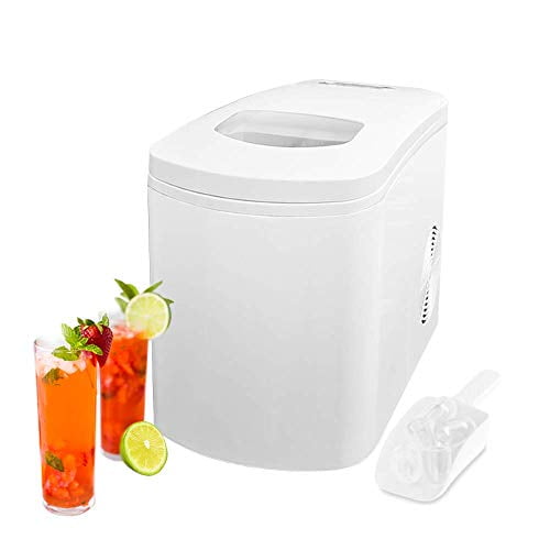 Angel Canada Glacier White Portable Ice Maker, 2 lb Capacity, Countertop