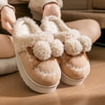 thumbnail image 4 of KANG Cozy Winter Slippers For With Sole And Pompom Detail Soft Fleece Shoes Indoor Outdoor Comfort, 4 of 4