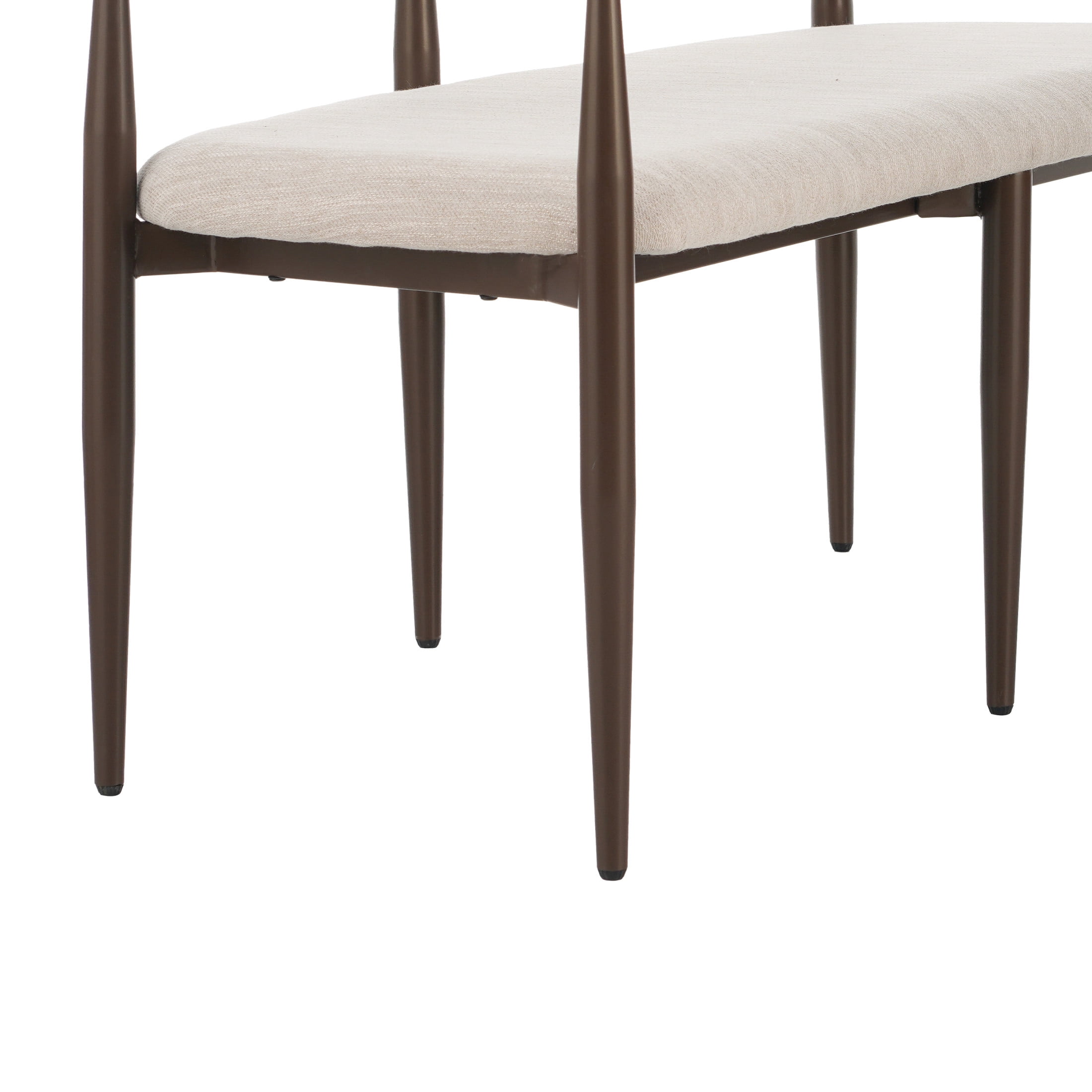 Christopher Knight Home Minimalist Fabric Upholstered Loveseat with Metal Frame, Dark Coffee