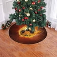 thumbnail image 2 of FMSHPON Hot Soccer Ball on Fire Xmas Christmas Tree Skirt Stand Mat for Holiday Party Decoration Indoor Outdoor 36 inches, 2 of 3