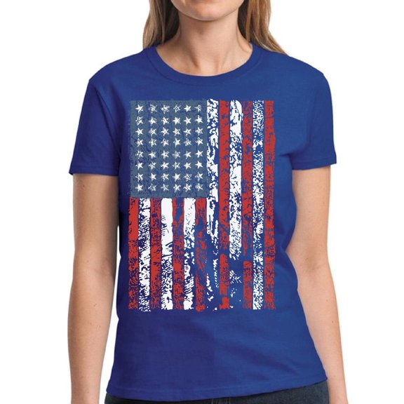 USA Shirts for Women - 4th of July American Flag Graphic Tee