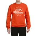 thumbnail image 2 of Matthew 17:20 He Moves Mountains | Mens Christian Crewneck Graphic Sweatshirt, Orange, 3XL, 2 of 3