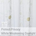 thumbnail image 5 of White Short Curtains 24 Inch Length for Small Window, Floral Embroidered Pom Design Semi Sheer Bathroom Curtain Window, Rod Pocket Window Treatment for Living Room Bedroom, 26"WX24"L, 2 Panels, 5 of 9