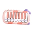 thumbnail image 2 of Piano de juguete para bebé, Piano de juguete, teclado de juguete, Educación Temprana, regalos portátiles, Piano de bolsillo, juguete musical iluminado rosa, 2 of 8