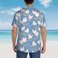 thumbnail image 6 of Balery Funny Chicken Print Men's Hawaiian Shirts Short Sleeve Beach Shirt Relaxed Fit Vacation Button Down Shirts-Medium, 6 of 9