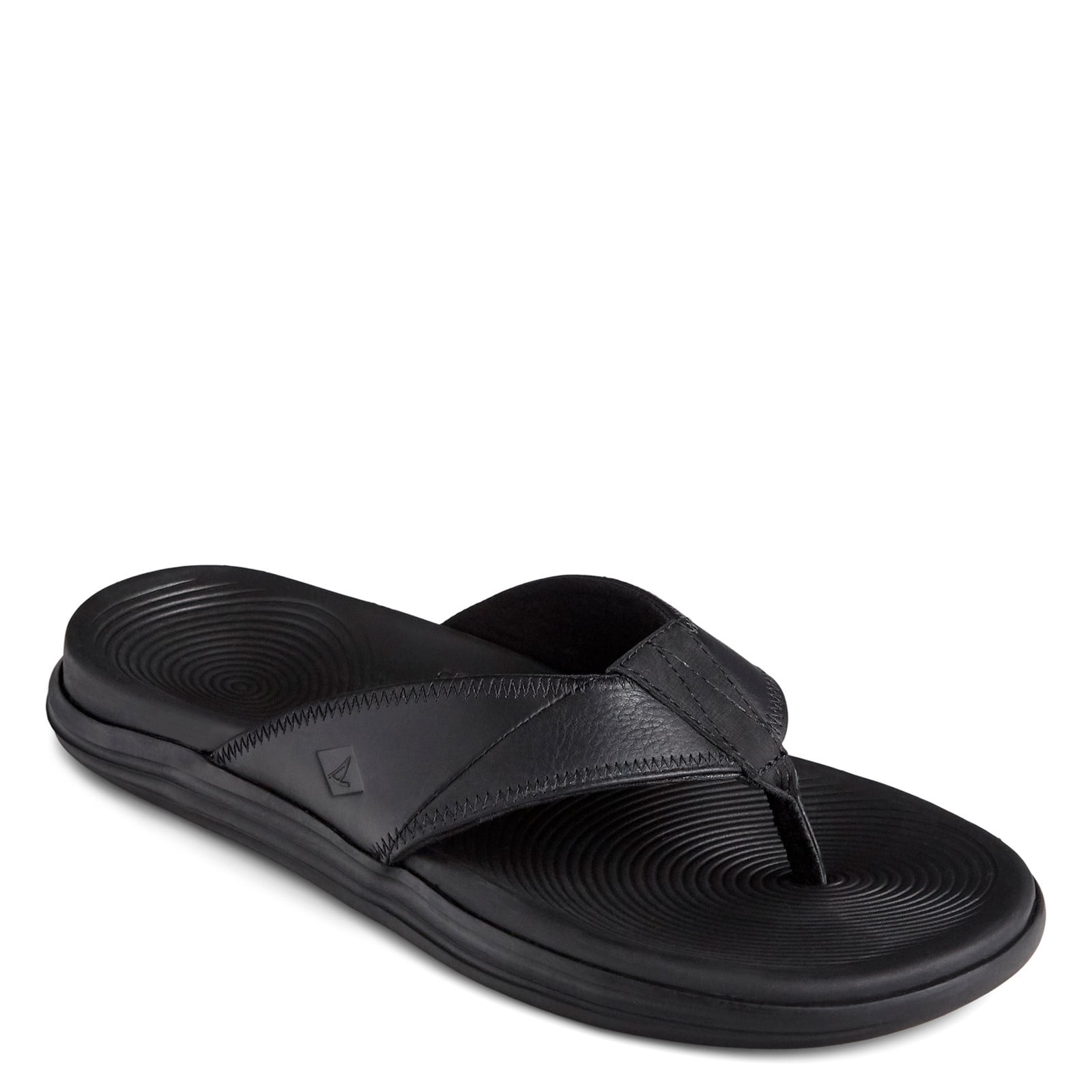 sperry black flip flops